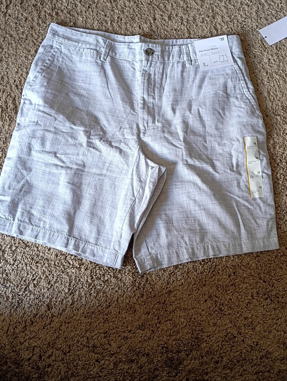 Goodfellow & Co Light Gray Flat-Front Cotton Shorts